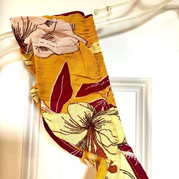 BAND OF GYPSIES COLLECTIVE - NWT  “Euphoria” Gold Floral Wide-Leg Jumpsuit. Sz M - Picture 4 of 16